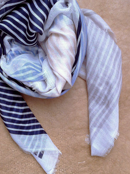 The ladies' scarves